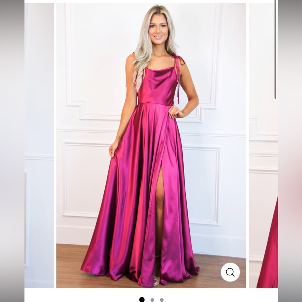 Bella and Bloom - Tonight's the Night - magenta bridesmaid, wedding guest dress